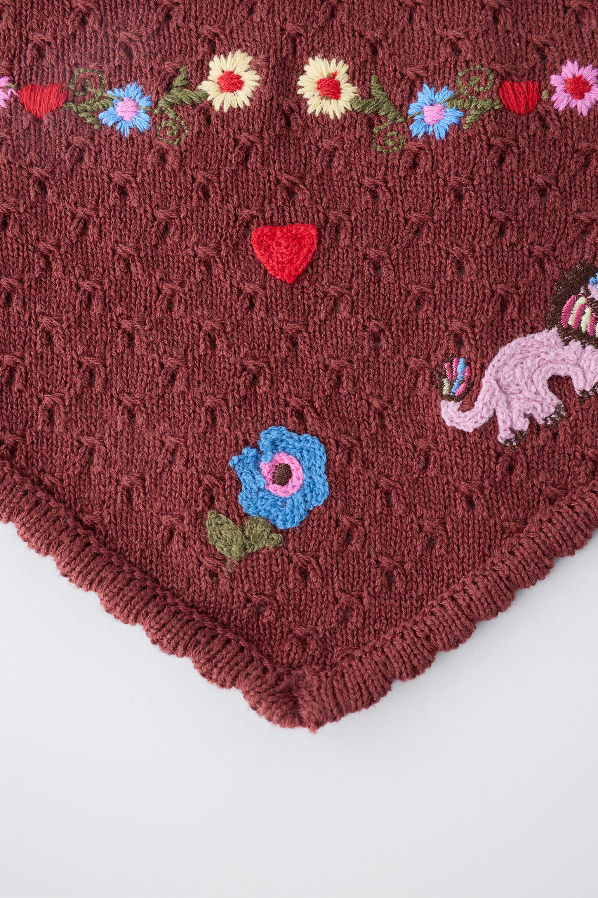 KNIT BANDANA EMBROIDERED SISSEL EDELBO X ZARA KIDS